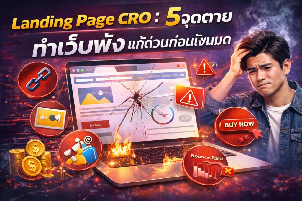 Landing Page CRO, ปรับแต่งเว็บไซต์, เพิ่มยอดขายเว็บ, Conversion Rate, ยิงแอด Conversion
