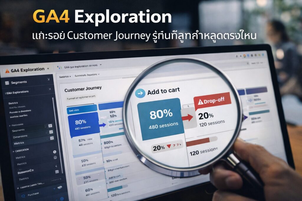 GA4 Exploration, Google Analytics 4, Customer Journey, Path Exploration, วิเคราะห์เว็บไซต์