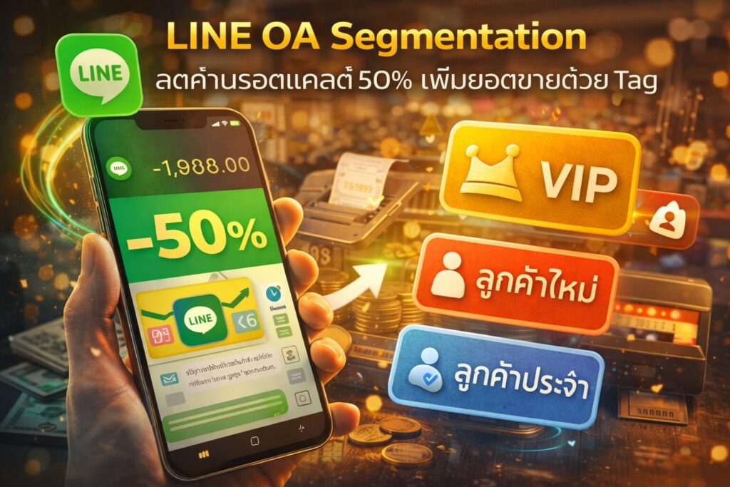 LINE OA Segmentation, บรอดแคสต์ LINE, LINE Tag, ประหยัดค่าโฆษณา, CRM Strategy