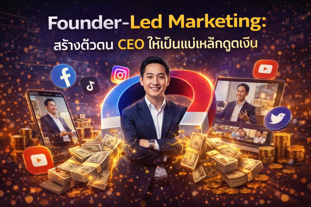 Founder-Led Marketing, สร้างตัวตนเจ้าของธุรกิจ, Personal Branding CEO, Storytelling ธุรกิจ, Build in Public