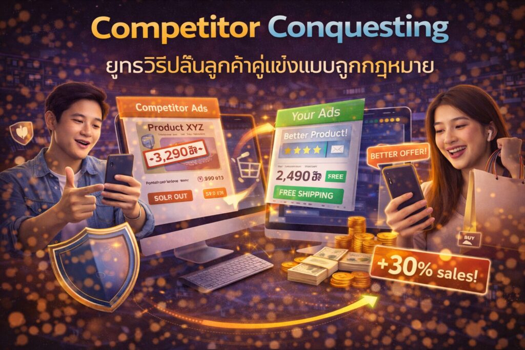 Competitor Conquesting Strategy, แย่งลูกค้าคู่แข่ง, ดักคีย์เวิร์ด, Comparative Marketing, ยิงแอด Google
