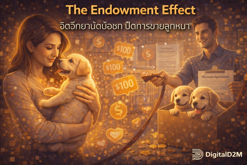 The Endowment Effect, The Puppy Dog Close, จิตวิทยาปิดการขาย, Loss Aversion, พฤติกรรมผู้บริโภค