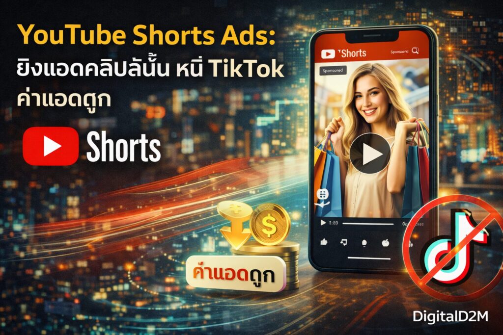 YouTube Shorts Ads, ยิงแอด YouTube, Video Action Campaigns, Google Ads Strategy, Shorts vs TikTok