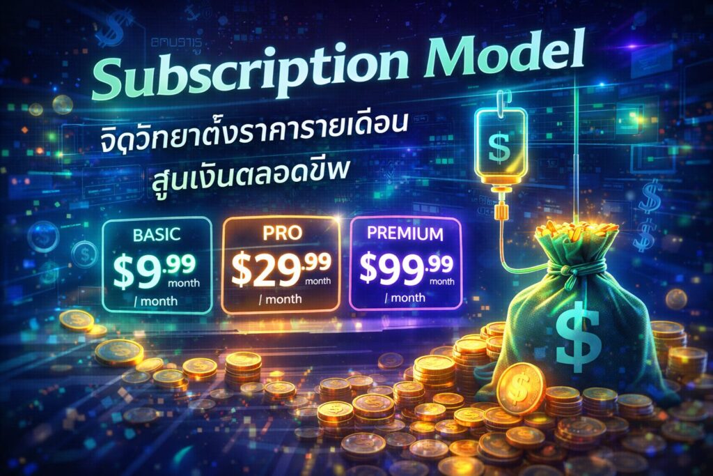 Subscription Model, ระบบสมาชิก, รายได้ประจำ (MRR), Customer Retention, ธุรกิจรายเดือน