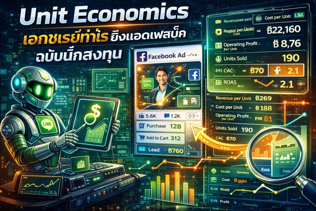 Unit Economics, ยิงแอดเฟสบุ๊ค, โฆษณาออนไลน์, วัดผลโฆษณา, กำไรสุทธิ