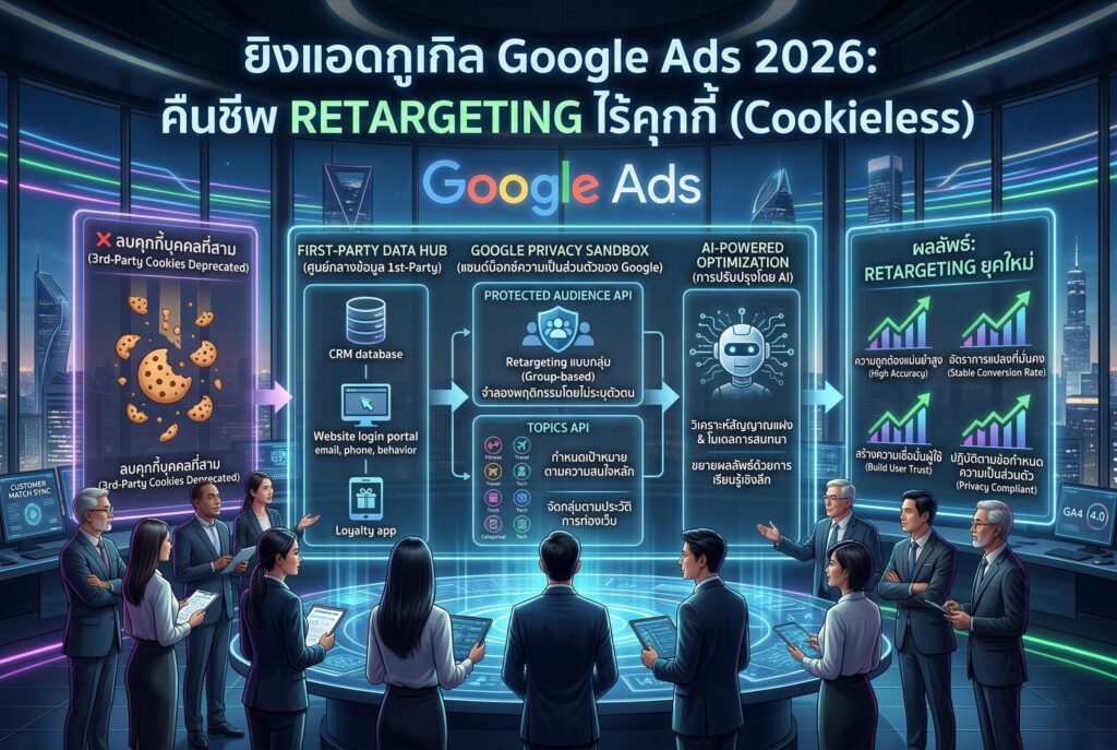 ยิงแอดกูเกิล, Google Ads 2026, Retargeting, Protected Audience API, คุกกี้บุคคลที่สาม