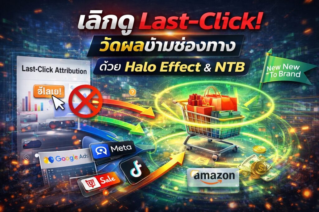 วัดผลโฆษณา, ข้ามช่องทาง, ยิงแอดกูเกิล, ลูกค้าใหม่, Halo Effect