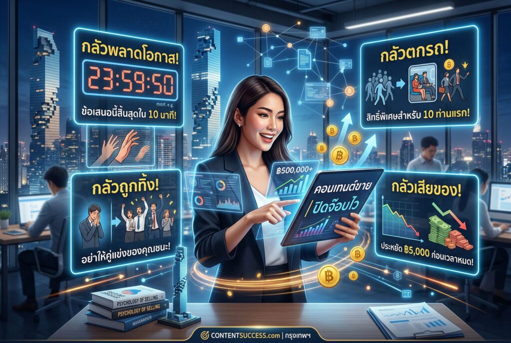 คอนเทนต์ขาย, Loss Aversion, เขียนคำโฆษณา, กระตุ้นยอดขาย, หาลูกค้า