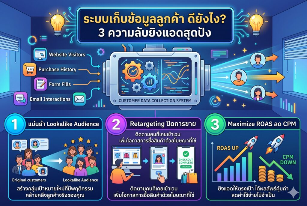 ระบบเก็บข้อมูลลูกค้า, โฆษณาเฟสบุ๊ค, การตลาดออนไลน์, เพิ่มยอดขาย, ยิงแอด Facebook
