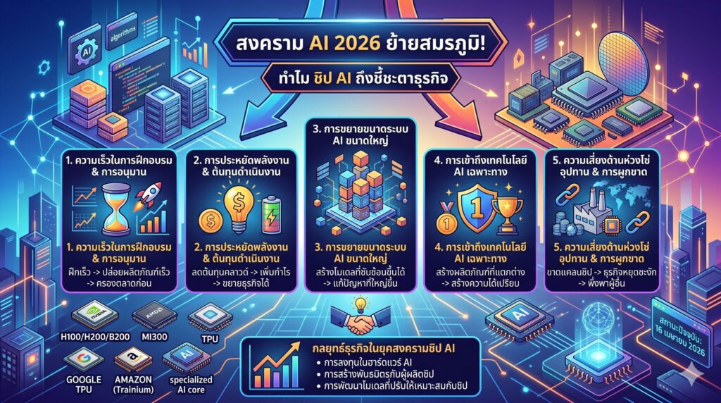 สงคราม AI 2026, ชิป AI, เทรนด์ AI 2026, เครื่องมือ AI, การตลาดออนไลน์