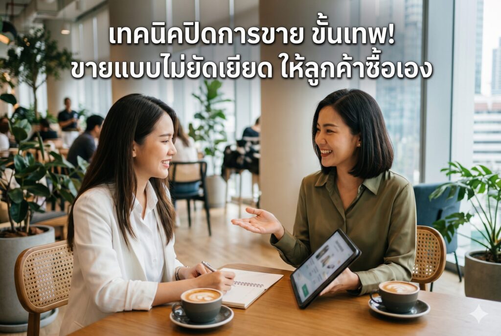 เทคนิคปิดการขาย, ขายแบบไม่ยัดเยียด, จิตวิทยาการขาย, การตลาดออนไลน์, เพิ่มยอดขาย