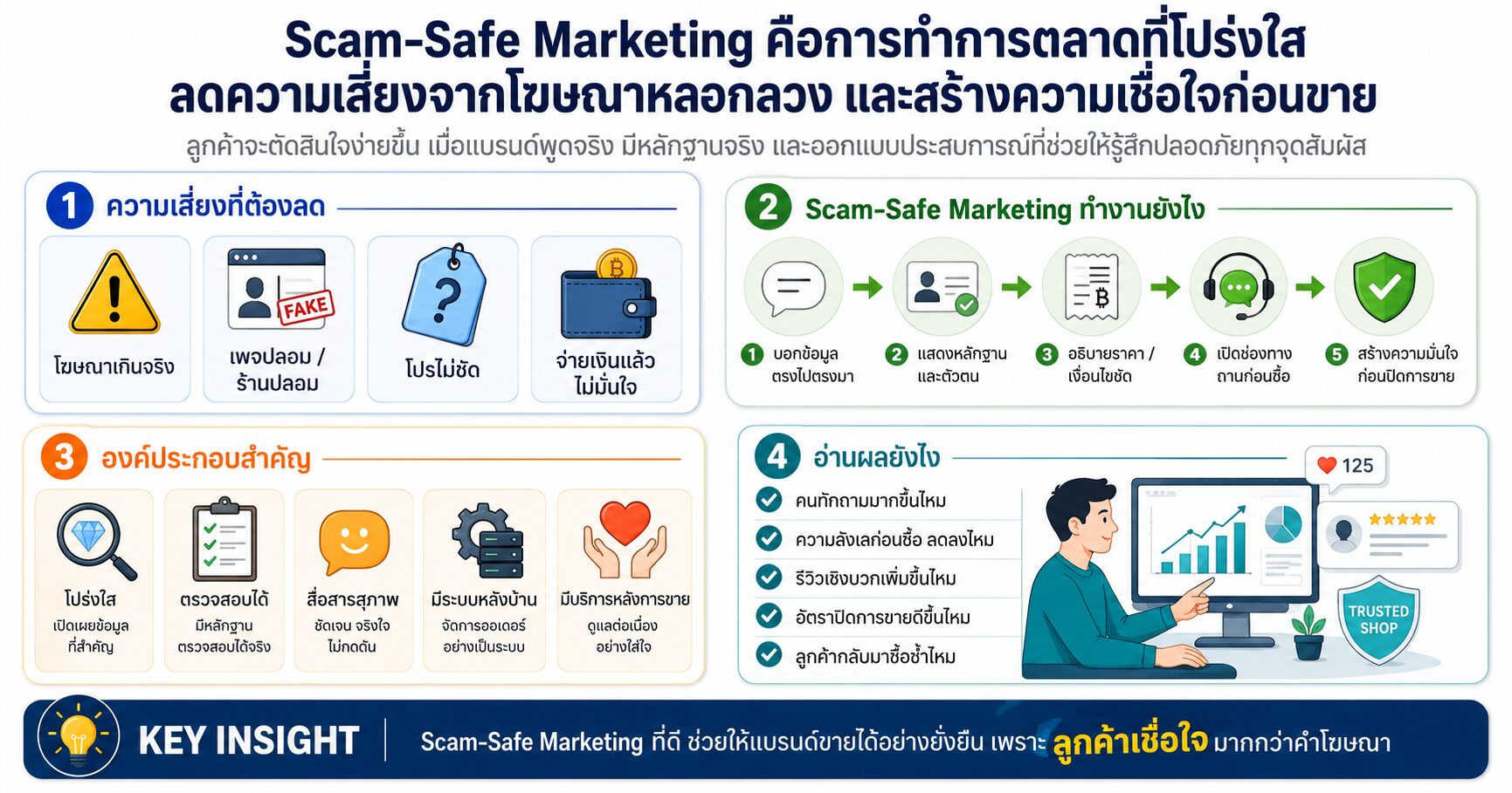 Scam-Safe Marketing Brand Trust โฆษณาหลอกลวง Trust-Based Marketing Digital Marketing