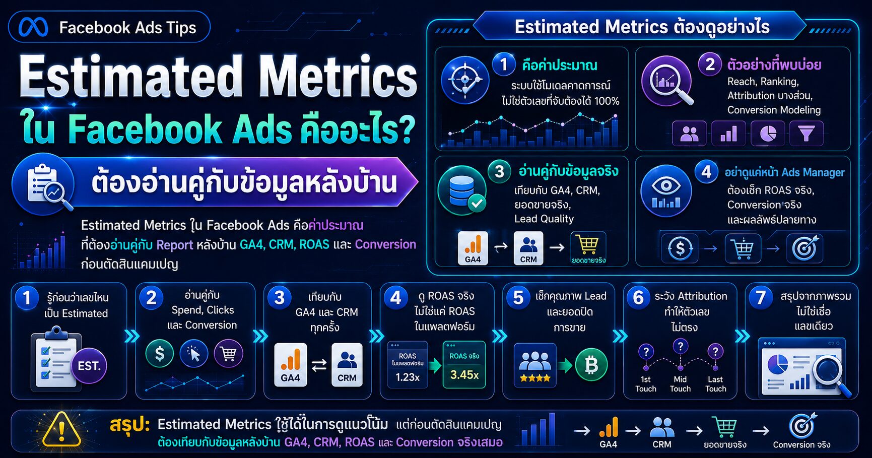 Estimated Metrics Facebook Ads In-development Metrics Facebook Ads Metrics Meta Ads Reporting Conversion Tracking และ ROAS