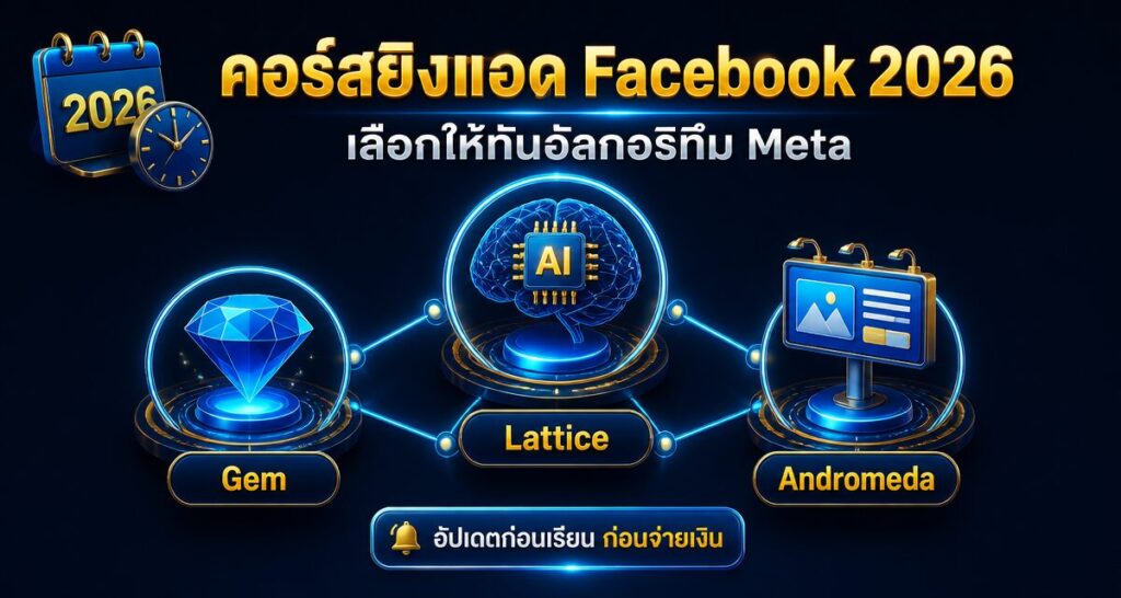 คอร์สสอนยิงแอด Facebook 2026: เลือกให้ทันอัลกอริทึม Meta