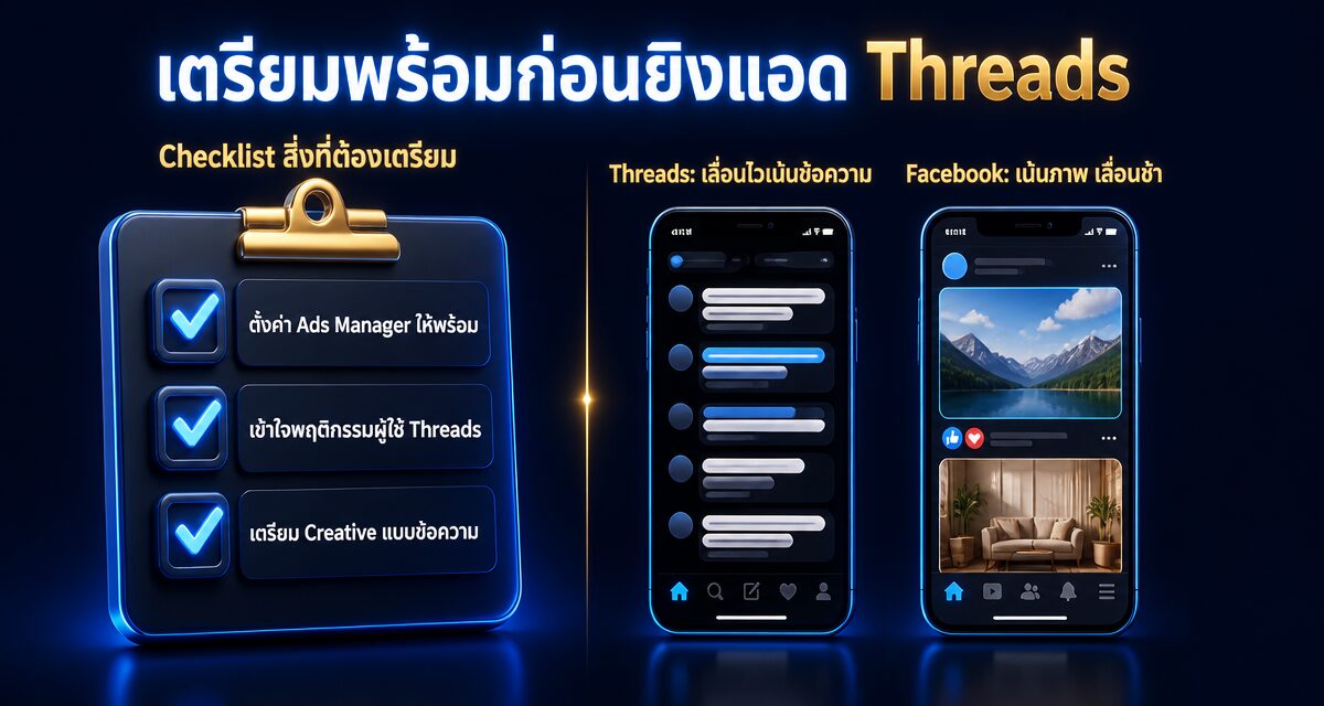 ยิงแอด Threads 2026: บุกน่านน้ำใหม่ ก่อนค่าแอดพุ่งแรง 1 ยิงแอด Threads กลยุทธ์บุกน่านน้ำใหม่ก่อนค่าแอดพุ่งแรง