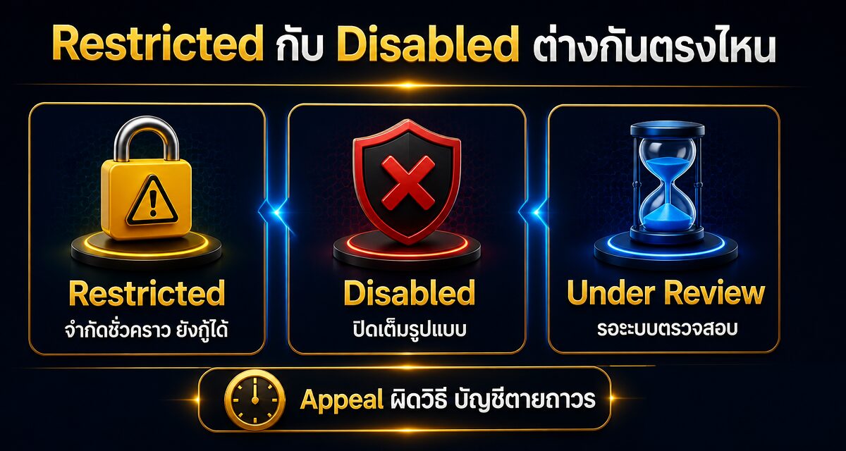 Facebook Ads Account Restricted กู้คืนบัญชีฉบับ Appeal 2026 1 Facebook Ads Account Restricted กู้คืนบัญชีด้วยขั้นตอน Appeal