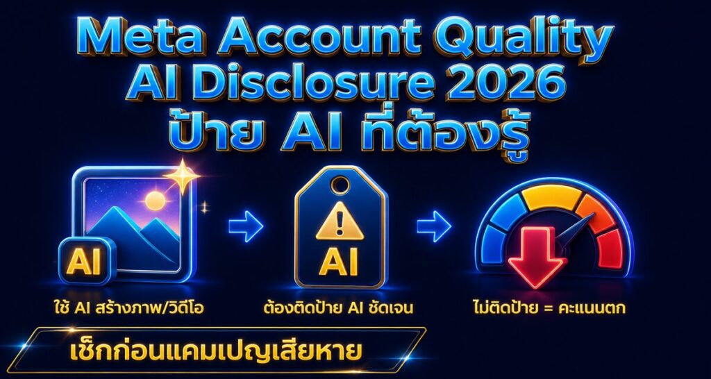 Meta Account Quality AI Disclosure 2026: ป้าย AI ที่ต้องรู้