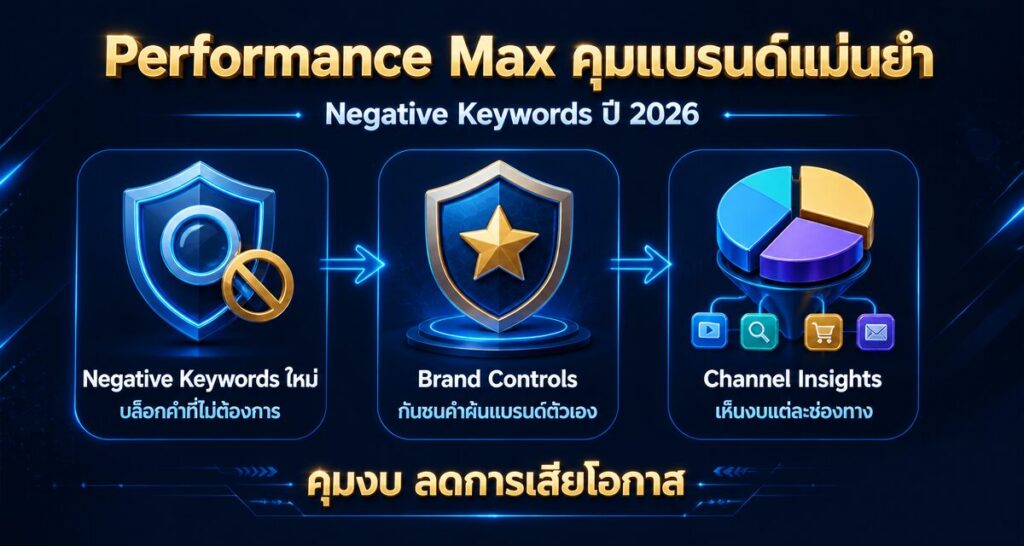 Performance Max Negative Keywords 2026: คุมแบรนด์แม่นยำขึ้น