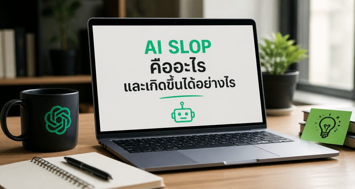 AI Slop คืออะไร: กู้ความน่าเชื่อถือด้วย Hybrid Content 2026 1 AI Slop คืออะไร และวิธีทำ Hybrid Content กู้ความน่าเชื่อถือแบรนด์