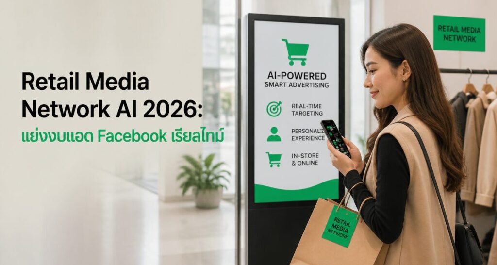 Retail Media Network AI 2026: แย่งงบแอด Facebook เรียลไทม์
